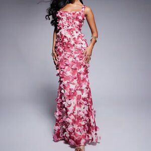ASOS Pink Floral Maxi Dress